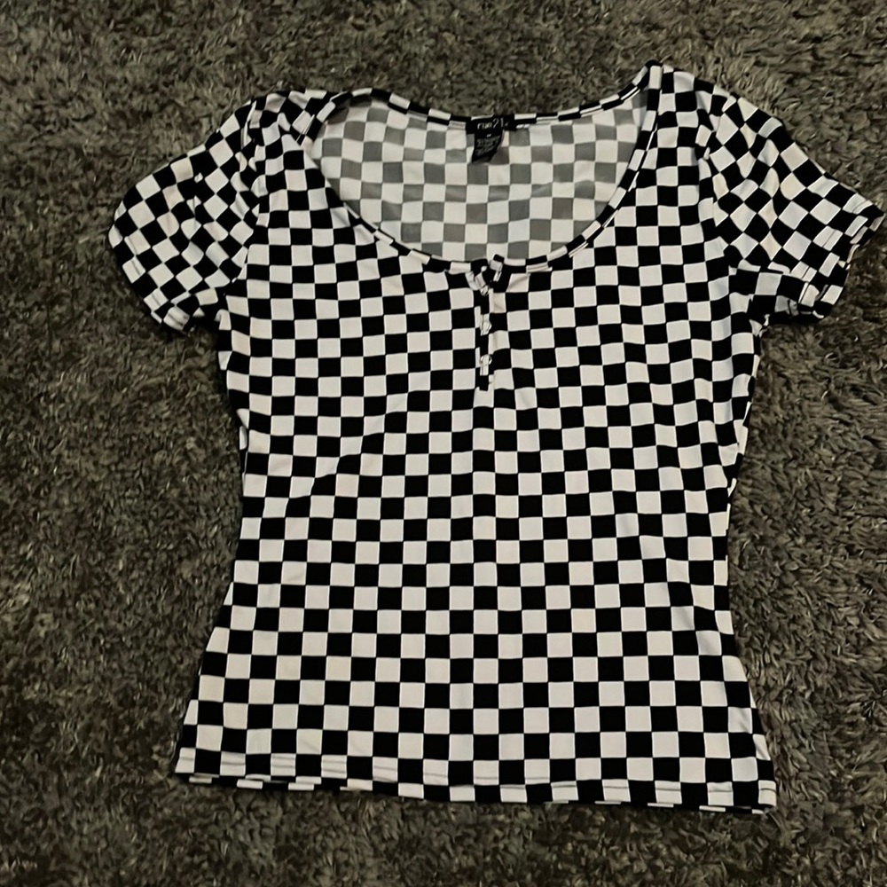 Rue 21 Checkered T-shirt